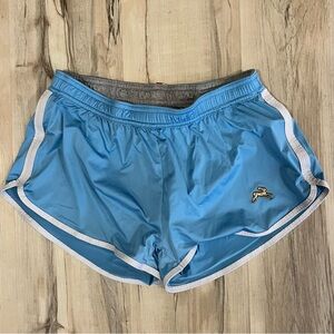 Tracksmith Running Shorts, Blue, White, Logo, S